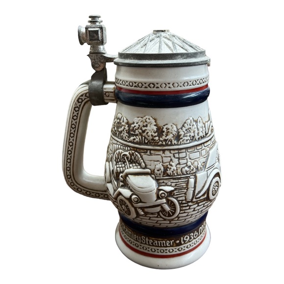 Avon Lidded Beer Stein Stanley Steamer Ford Model Bugatti beer mug vintage 1979 - Picture 4 of 8
